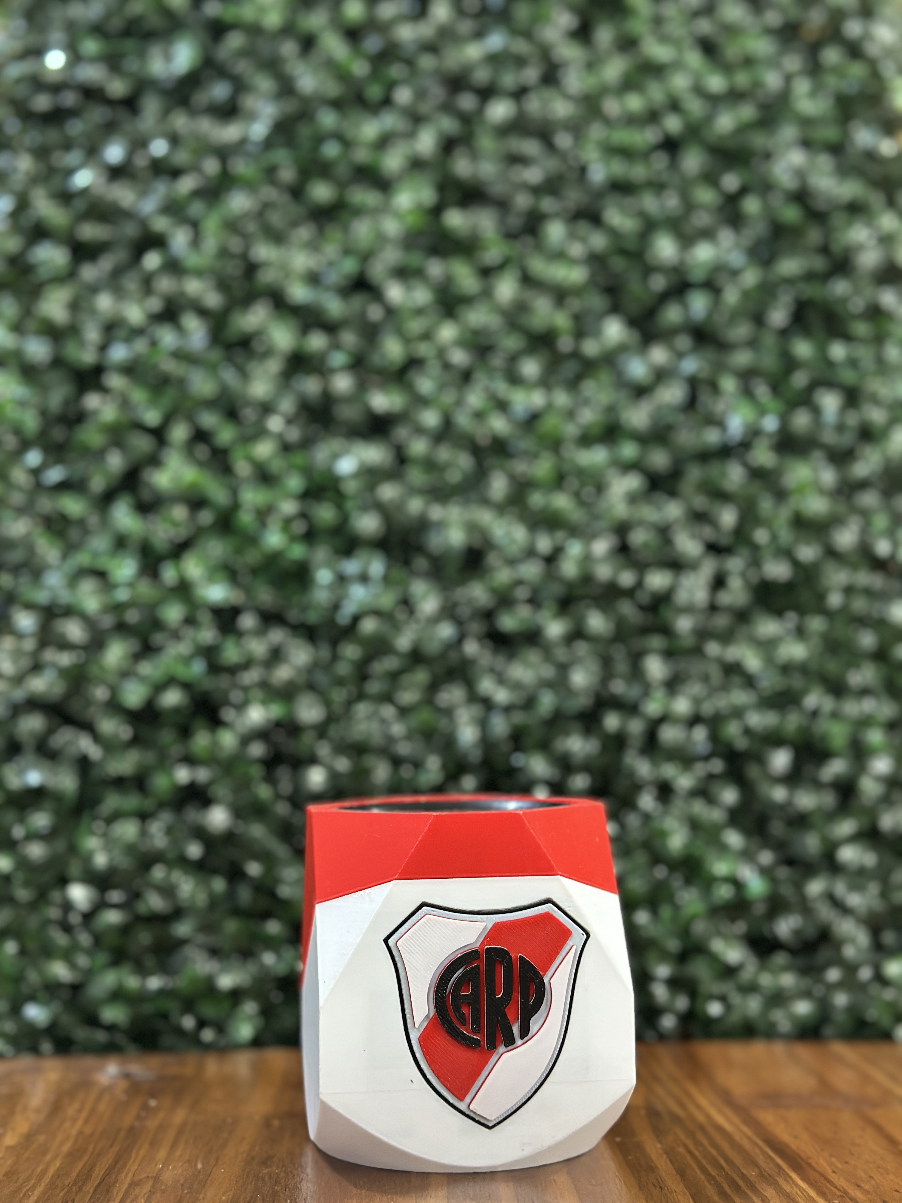 Mate 3D Geométrico River Plate (CARP) ⚪🔴⚪🧉