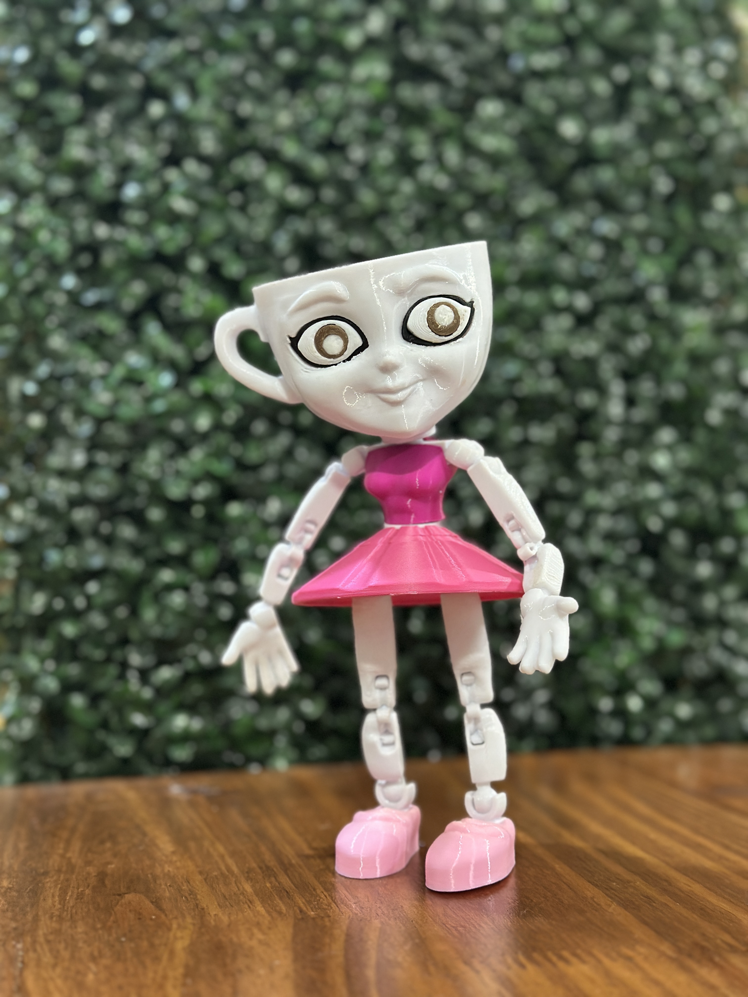 Figura Taza Bailarina / Cappuccino Girl Articulada 3D ☕👗✨